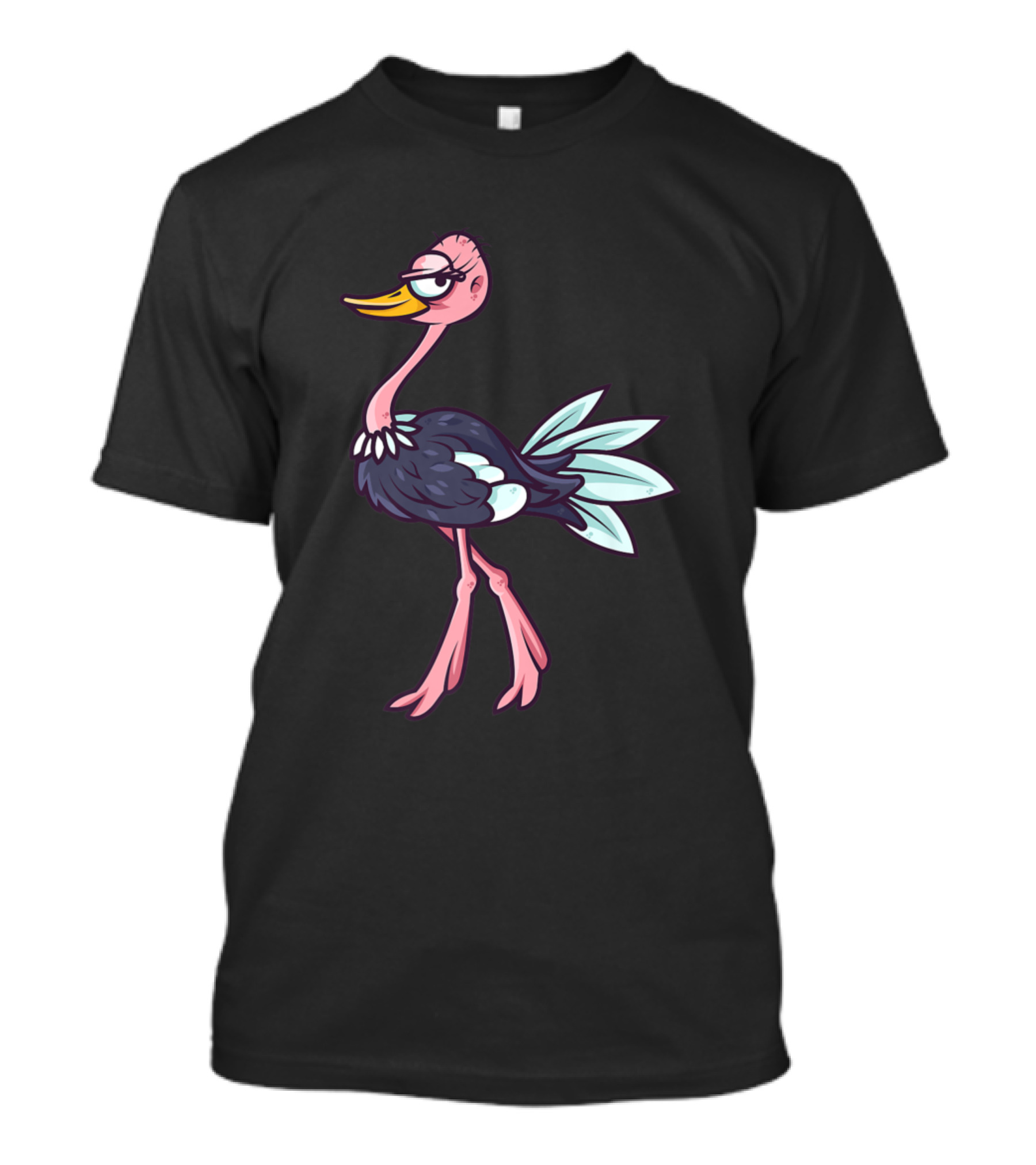 Funny Flightless Ostrich Giant Bird Farming Wildlife T-Shirt