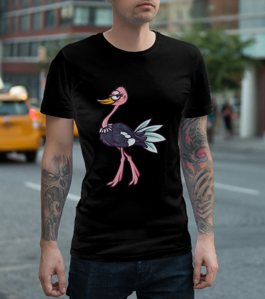 Funny Flightless Ostrich Giant Bird Farming Wildlife T-Shirt