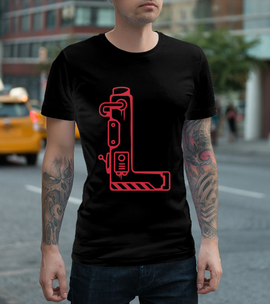 Letter L Tech Sci-Fi T-Shirt