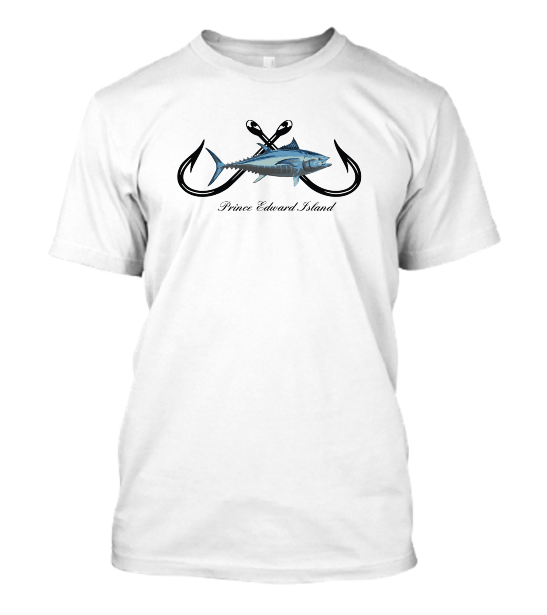 Prince Edward Island Tuna And Fishing Hooks T-Shirt