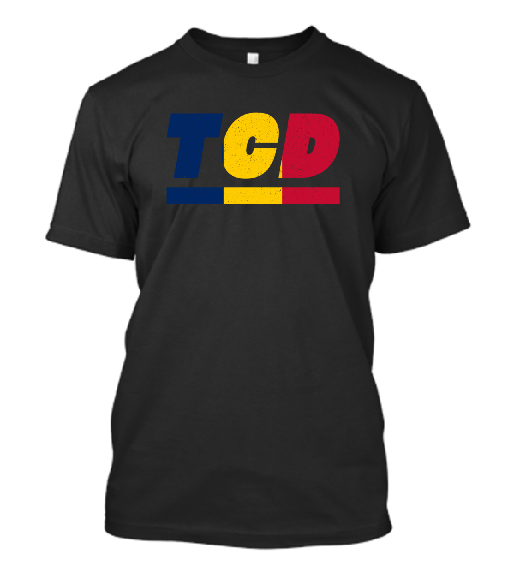 TCD Chad African ISO Code 3166 Blue Yellow Red T-Shirt