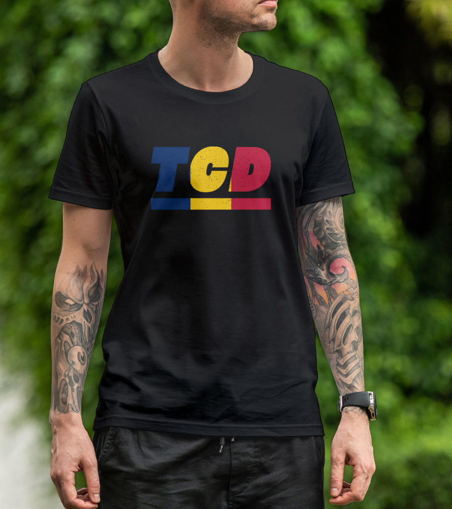 TCD Chad African ISO Code 3166 Blue Yellow Red T-Shirt