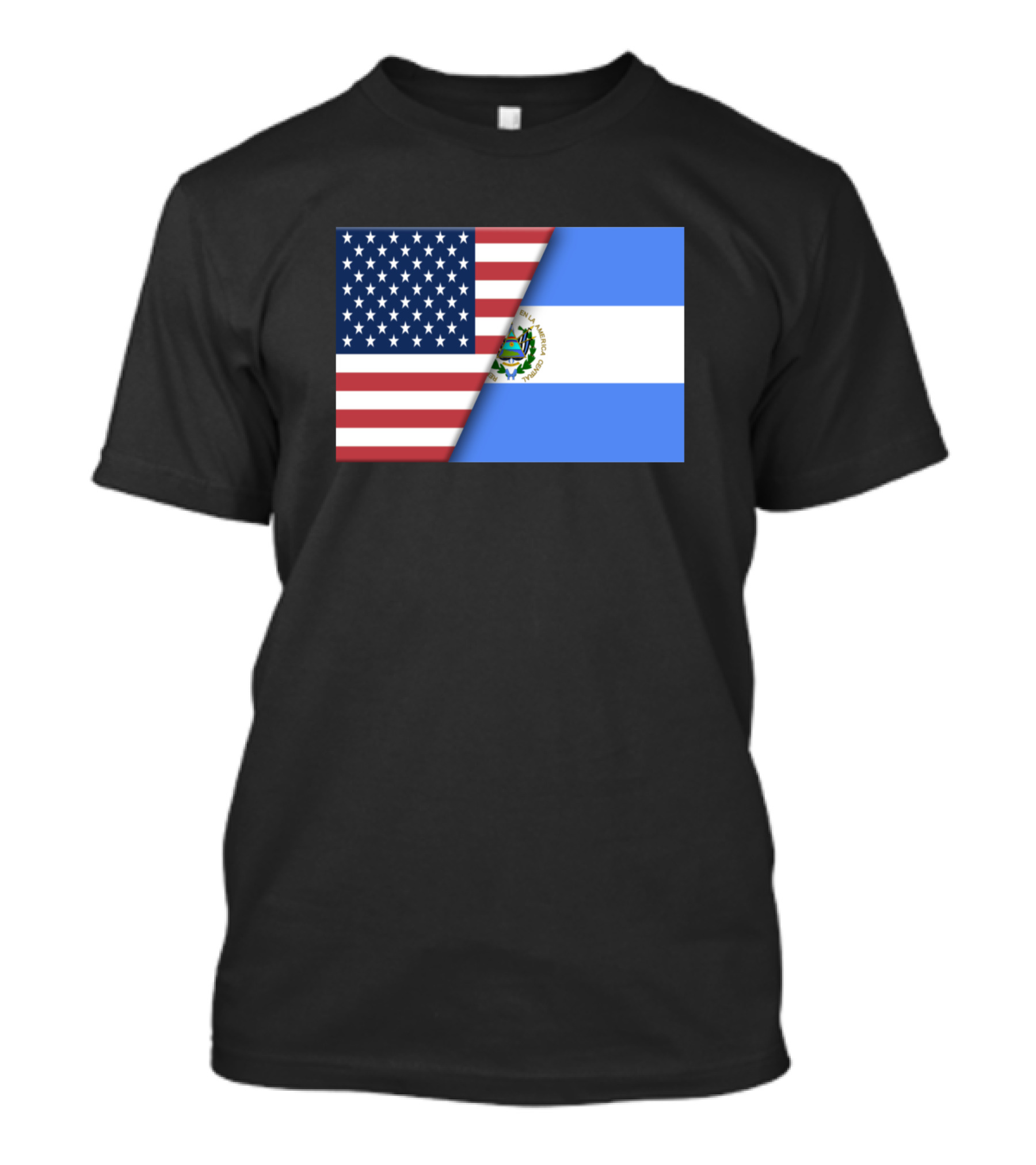 Usa Flag El Salvador Salvadorian Flag Immigrant Fusion T-Shirt