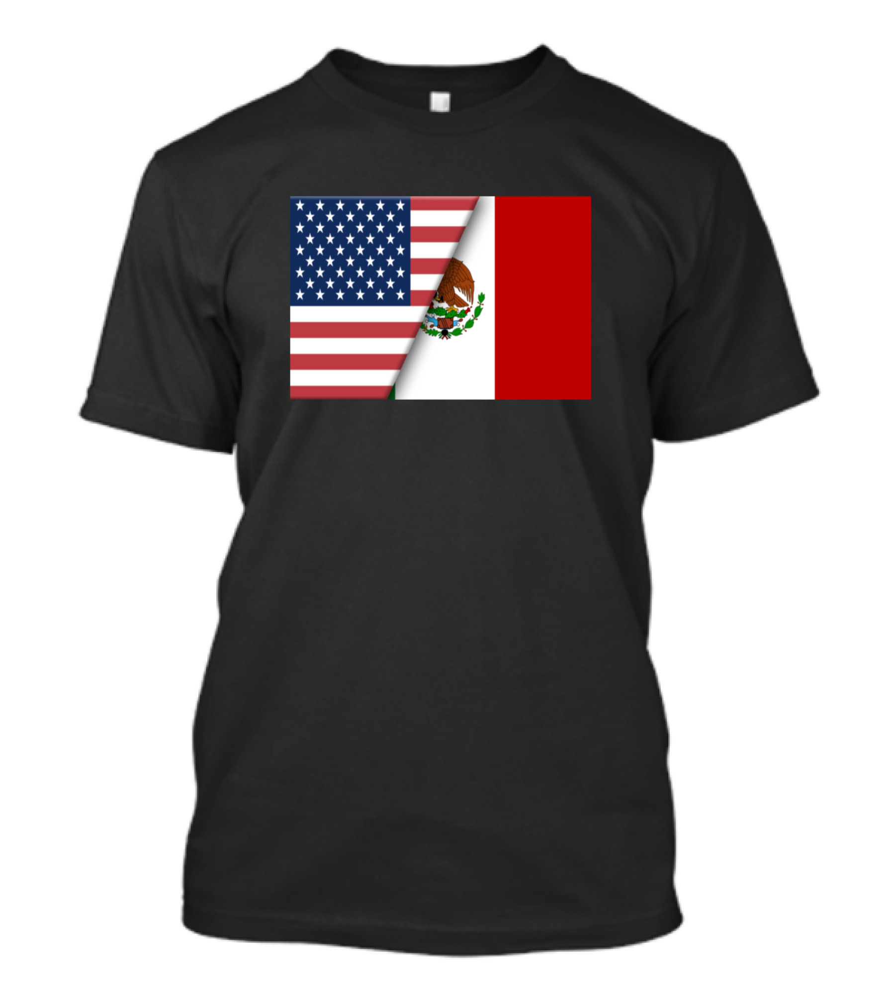 Usa Flag Mexico Mexican Flag Immigrant Ancestry Dual Heritage Pride T-Shirt
