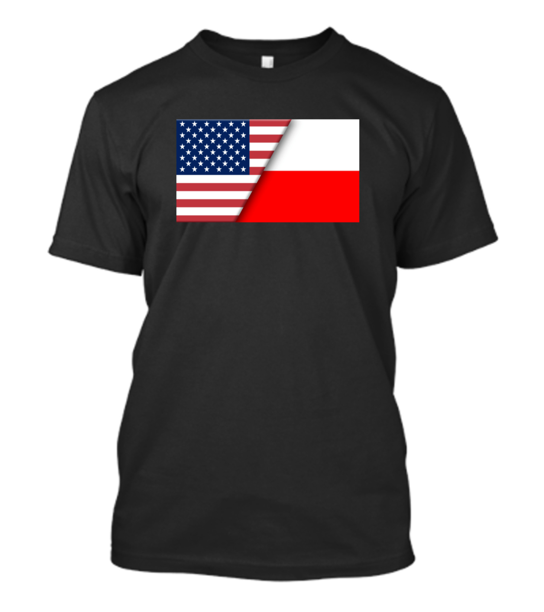 Usa Flag Poland Polish Flag Immigrant Ancestry Hom Heritage Connection T-Shirt