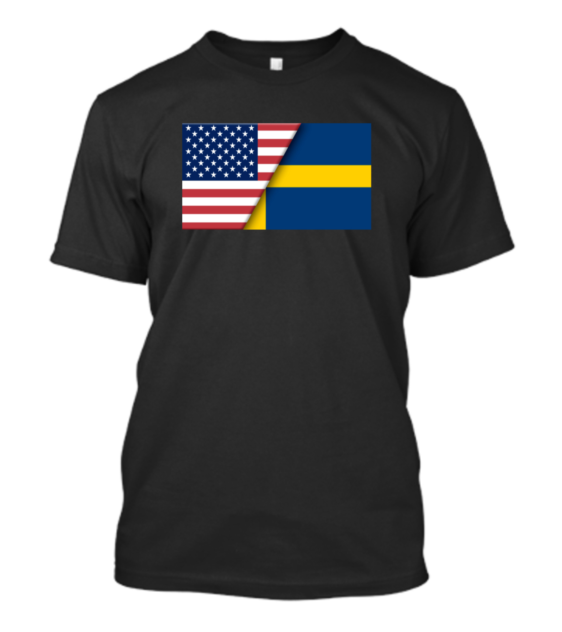 Usa Flag Sweden Swedish Flag Immigrant Ancestry Dual Heritage Pride T-Shirt