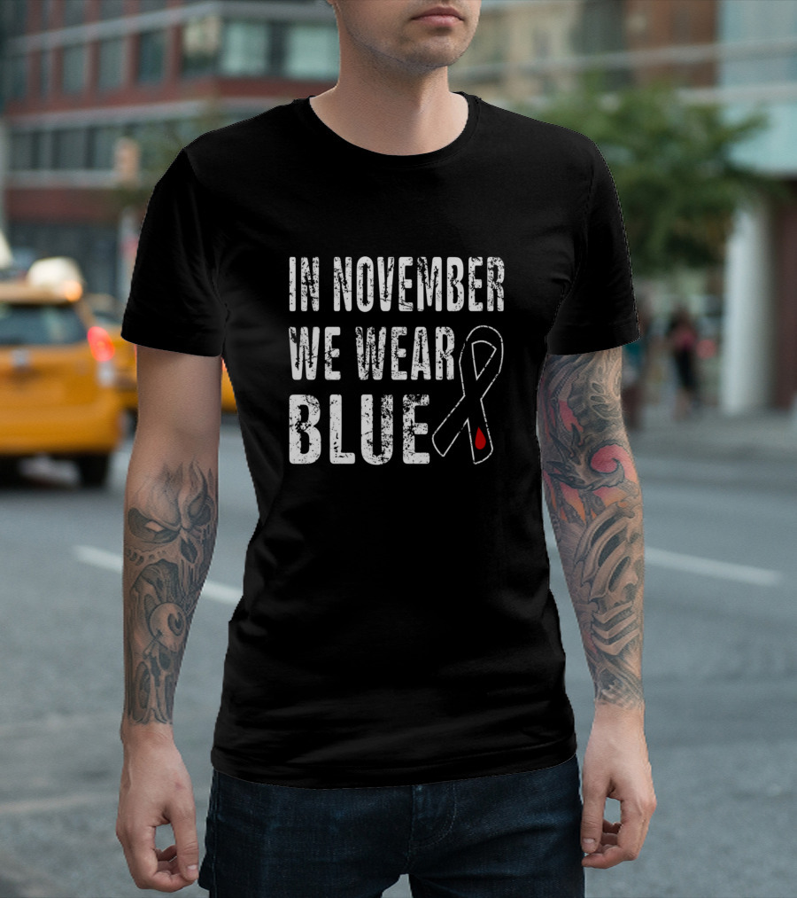 In November We Wear Blue Diabetes Awareness T-Shirt