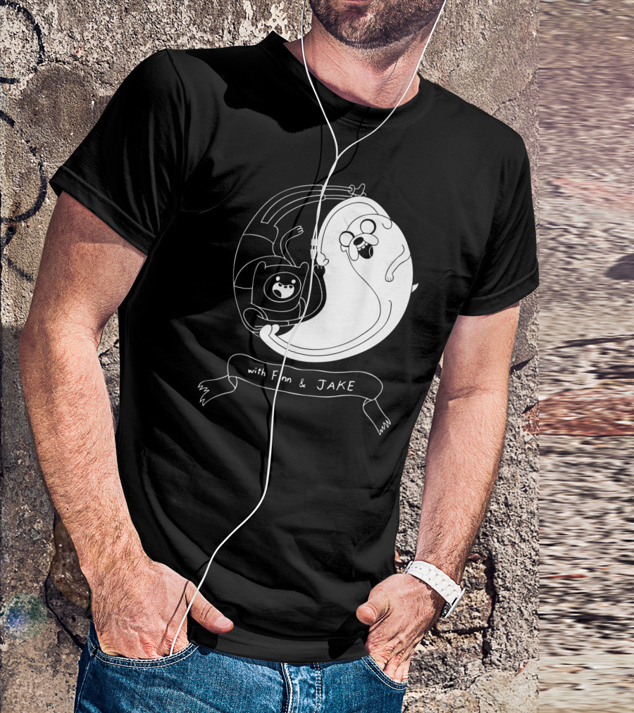 Adventure Tao With Finn And Jake Yin Yang T-Shirt
