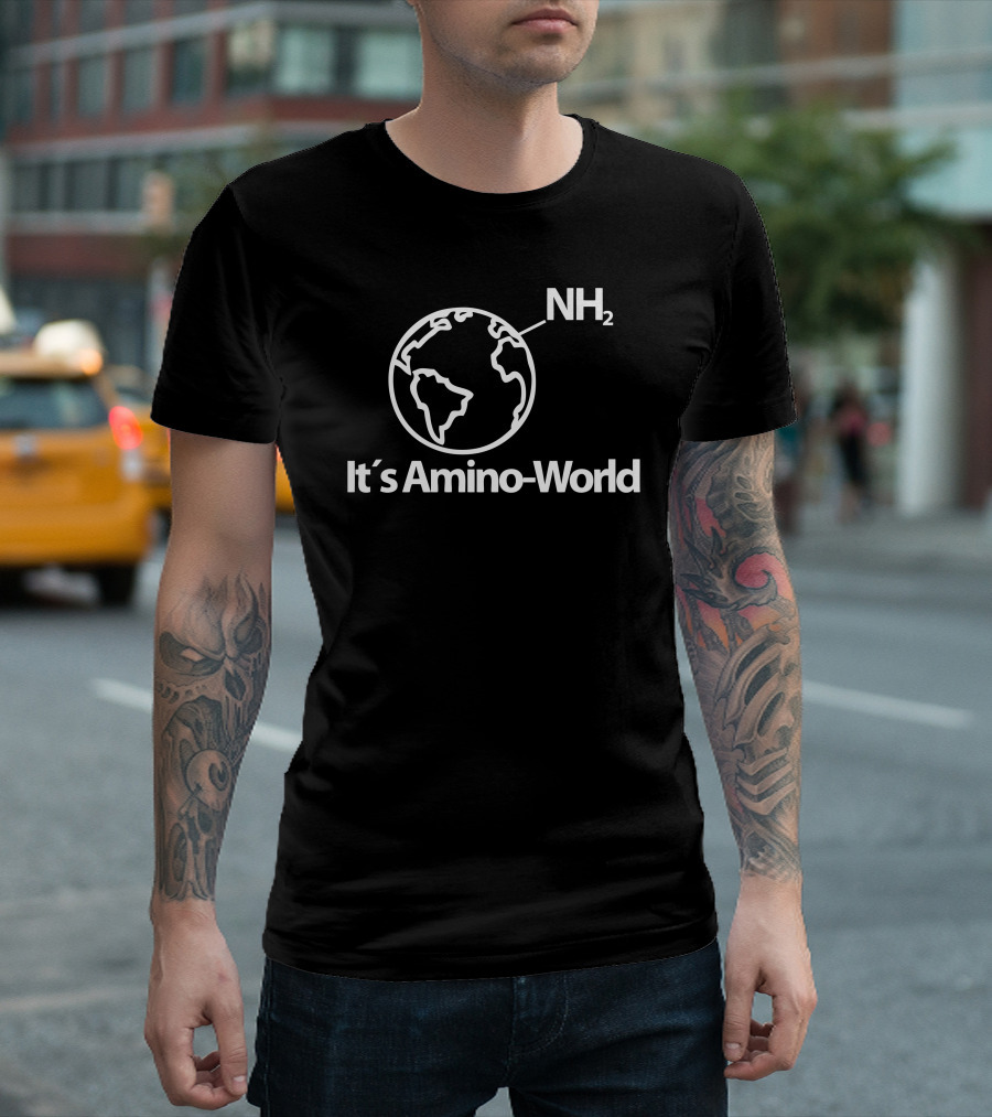 It's Amino-World NH2 Earth Map T-Shirt