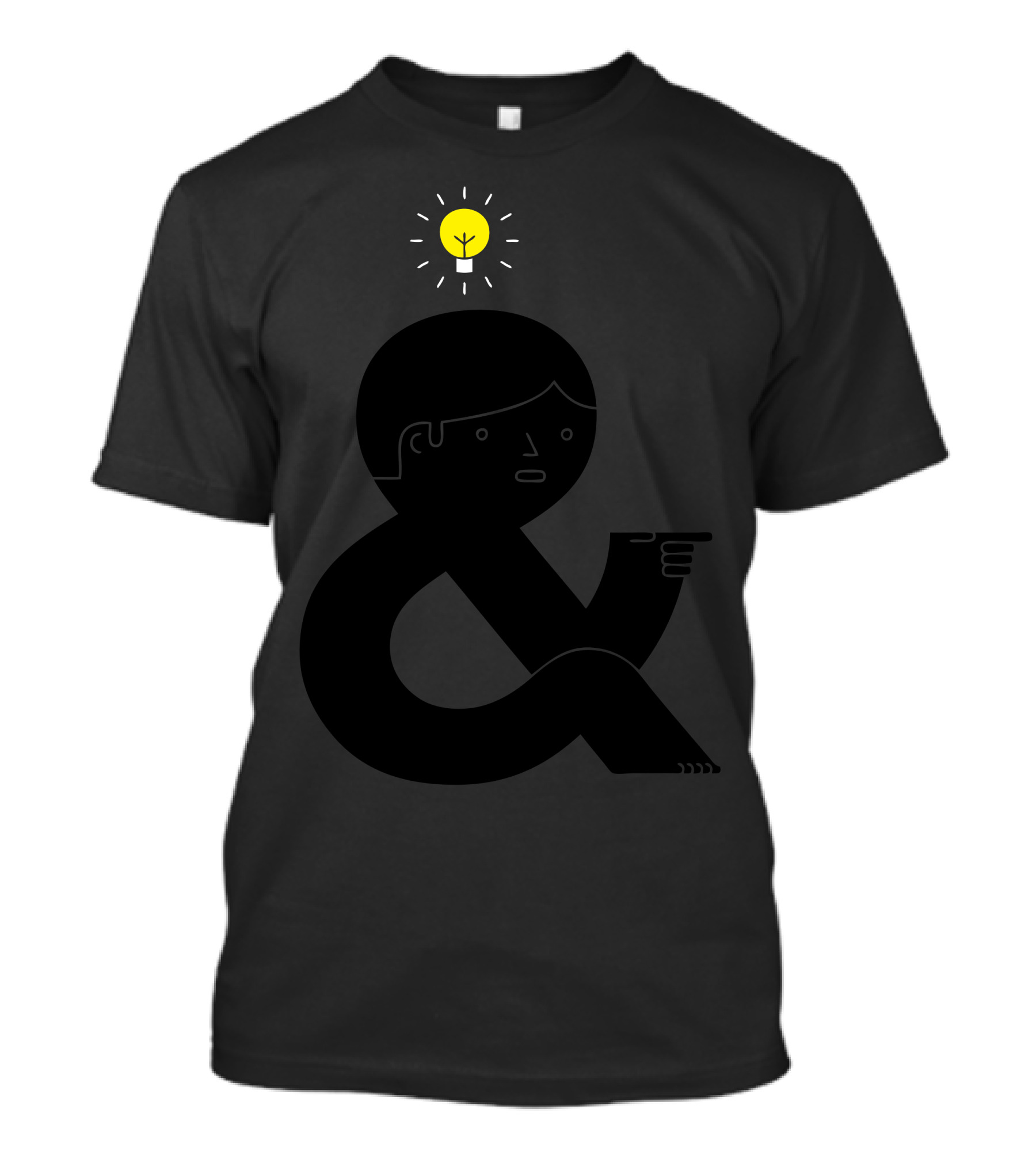 And Character With Yellow Light Bulb Idea T-Shirt