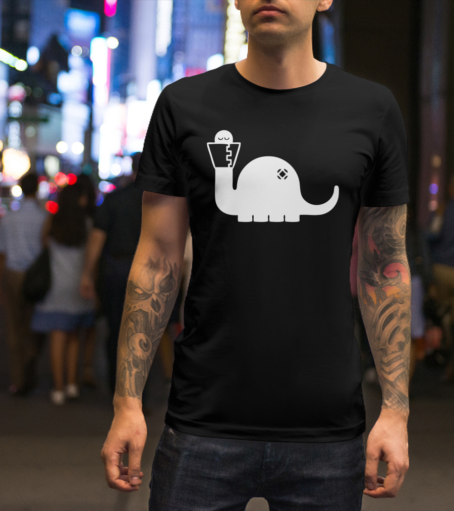 Sleeping Dino Apatosaurus White T-Shirt