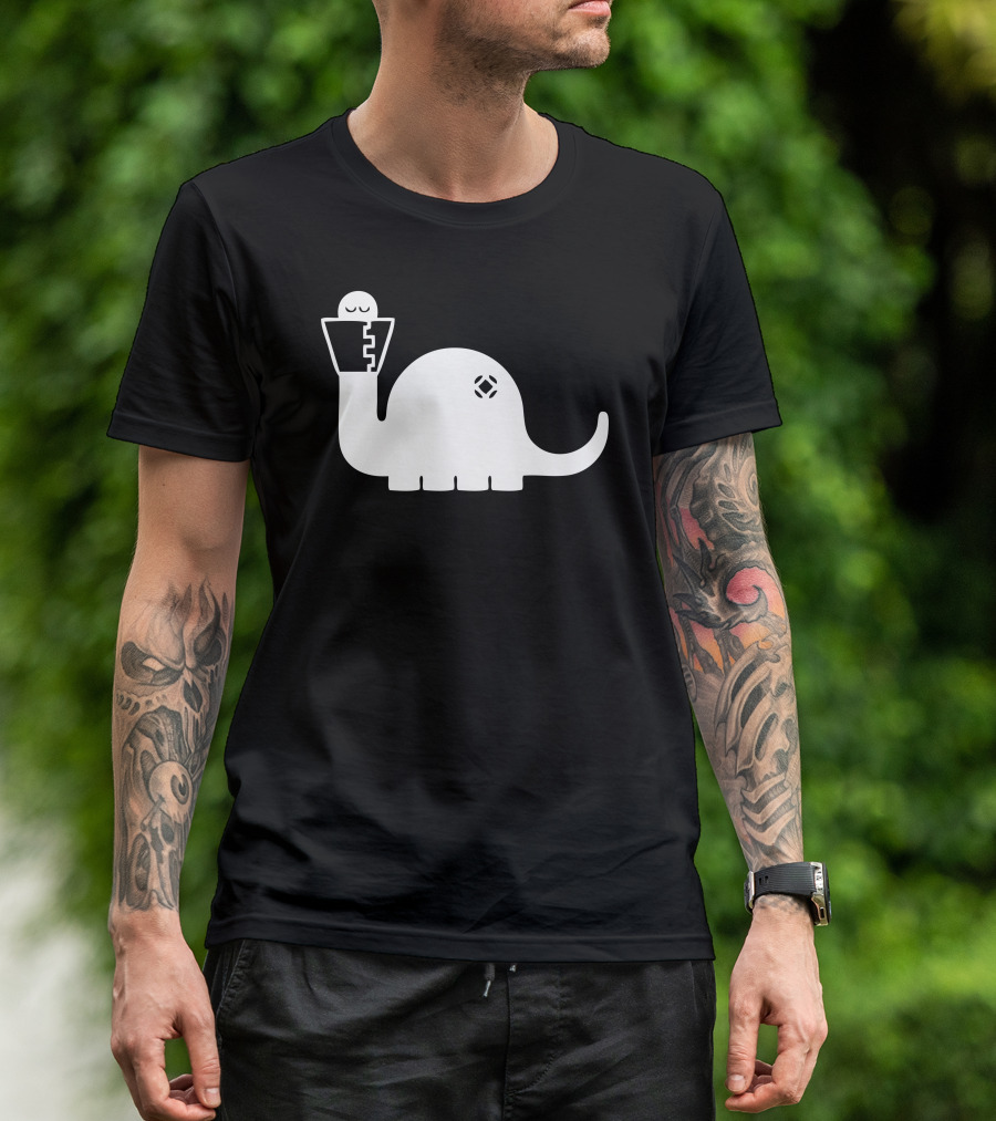 Sleeping Dino Apatosaurus White T-Shirt