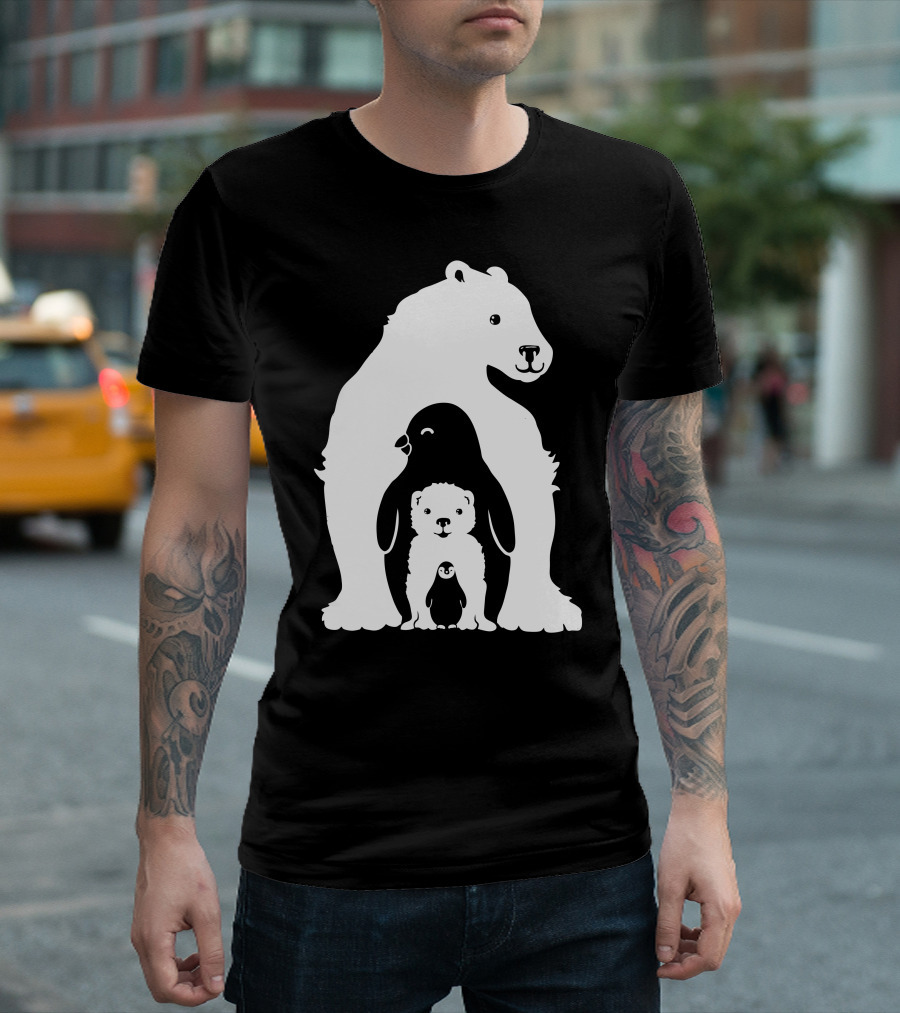 Arctic Friends Polar Bear Penguin T-Shirt