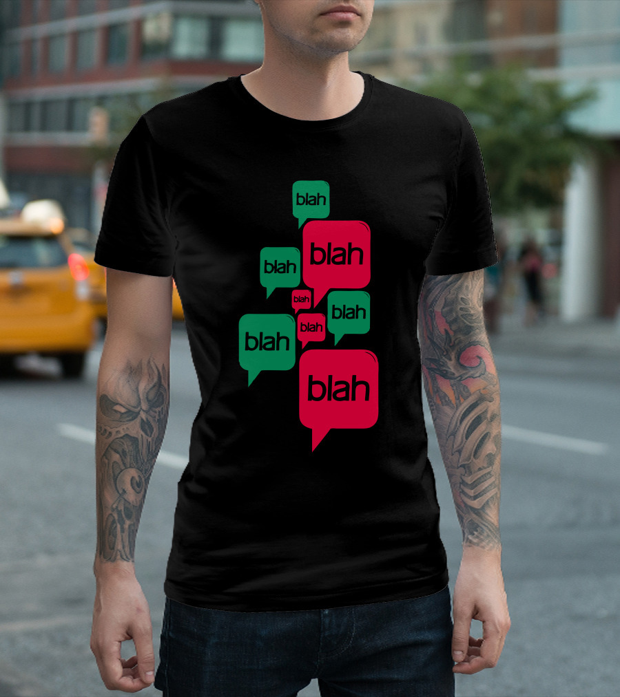 Blah Speech Bubbles Viral Message T-Shirt