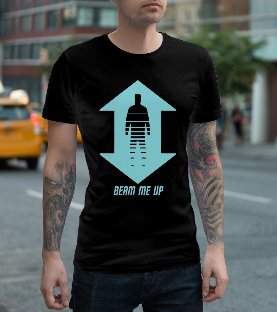 Beam Me Up Futuristic Sci-Fi Teleportation T-Shirt