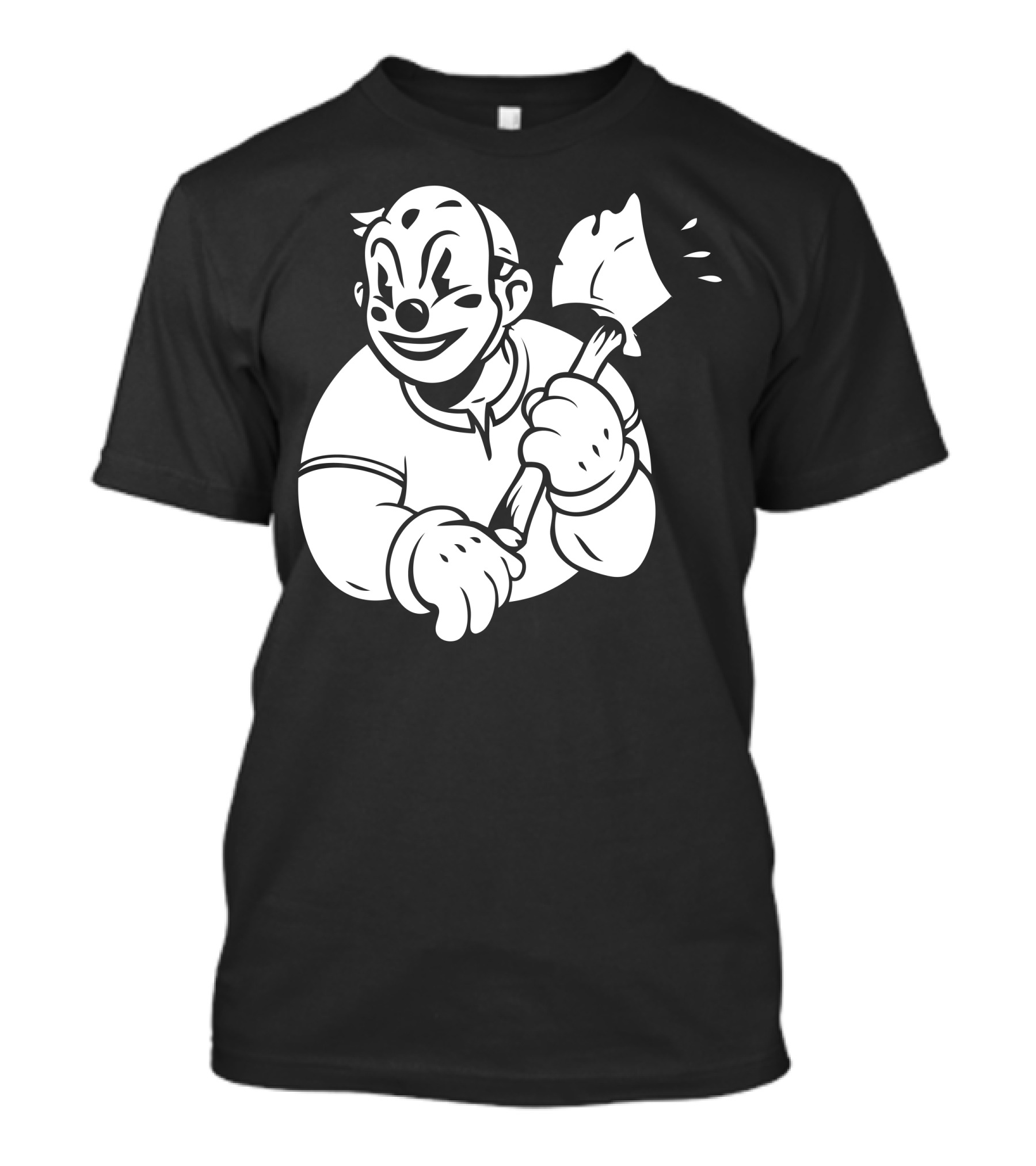Butcher Clown Axe Holding Smiling Character T-Shirt