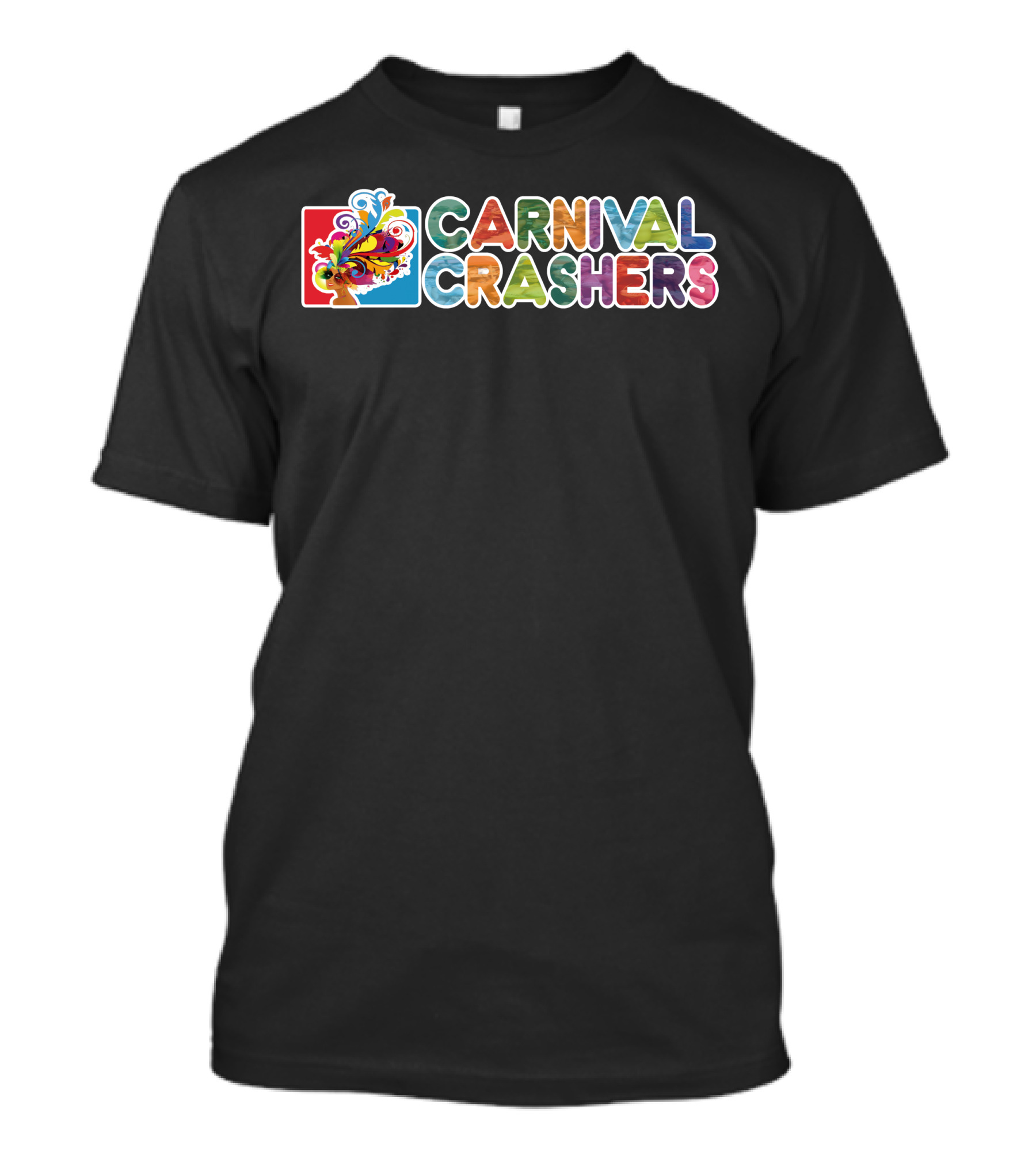 CARNIVAL CRASHERS Vibrant Festive Mask With Colorful T-Shirt