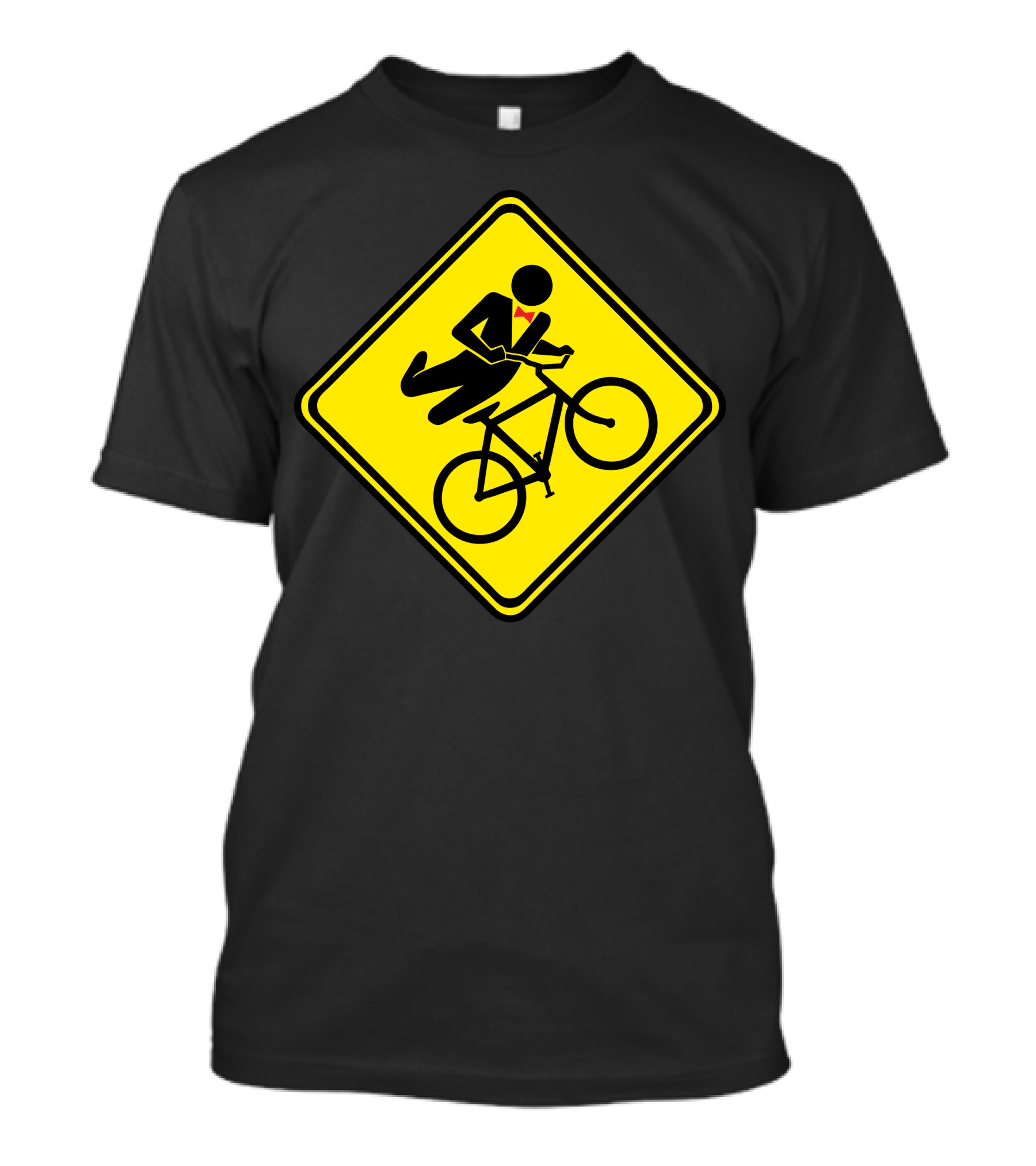 Caution Bicycle Freestyle Warning Sign T-Shirt