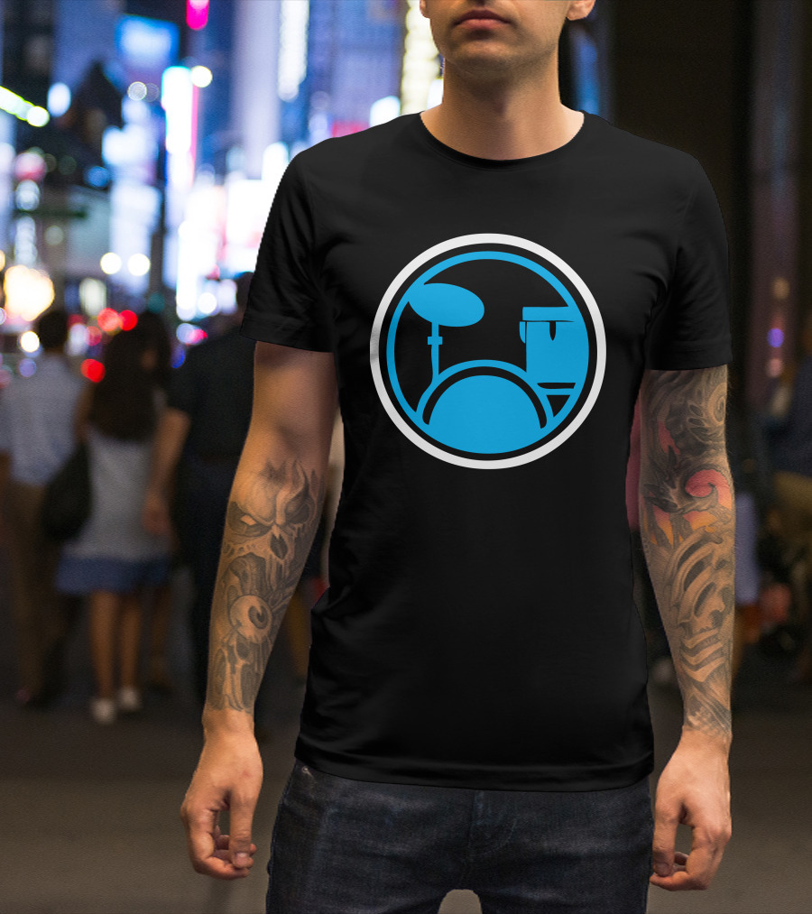 Circle Blue Drum Set T-Shirt