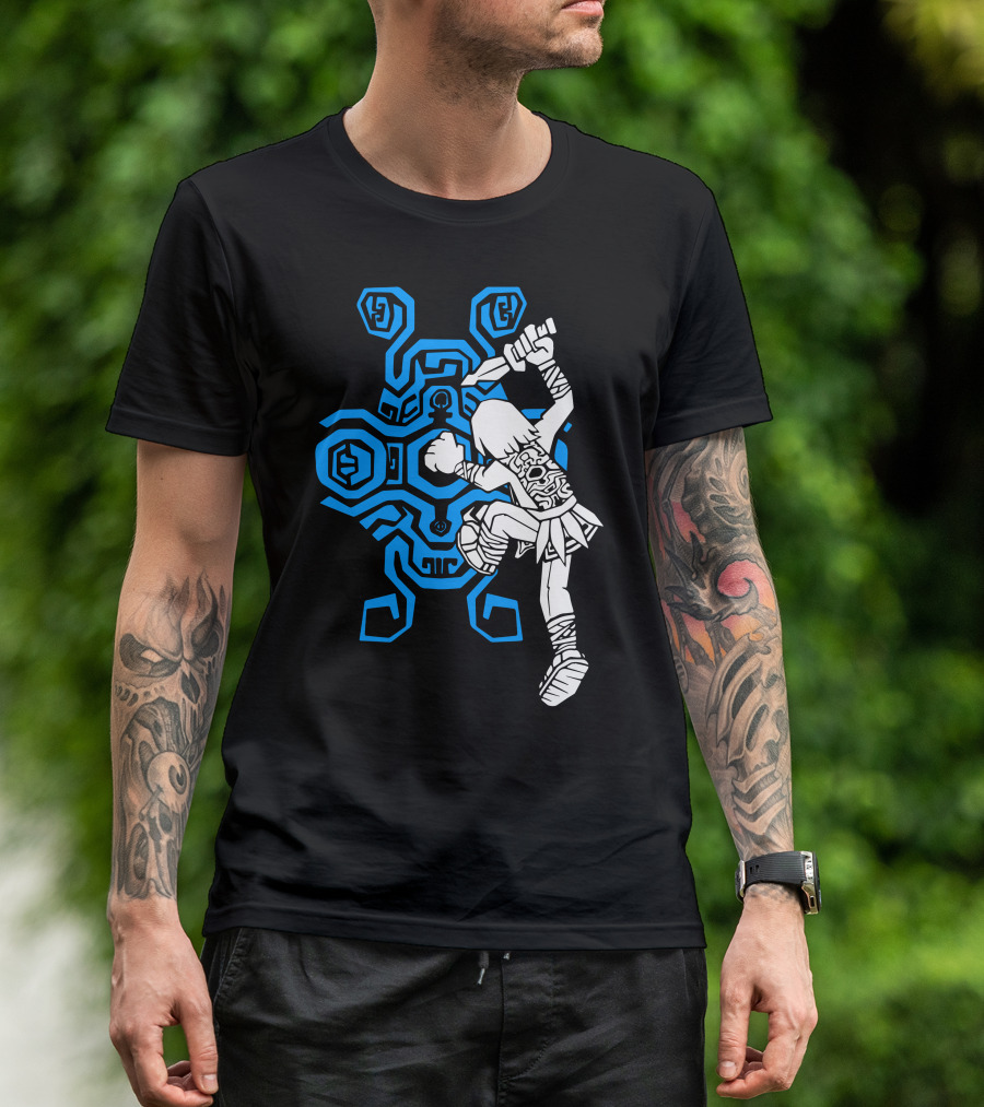 Colossal Weak Spot Attack Fantasy Puzzle Hero Scene T-Shirt