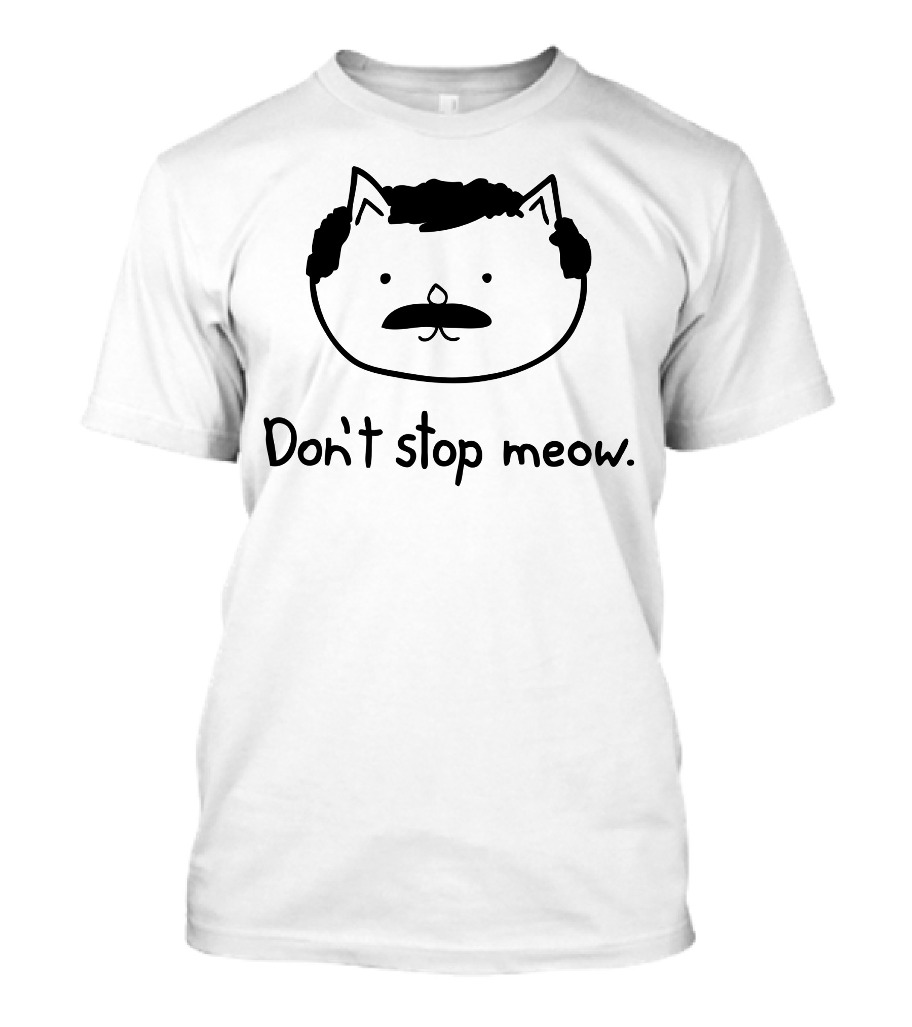 Don't Stop Meow Freddie Mercury Cat Face T-Shirt