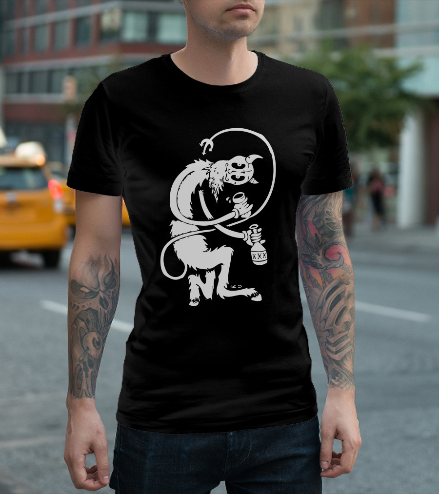 Drinking Devil XXX Vintage Cartoon T-Shirt