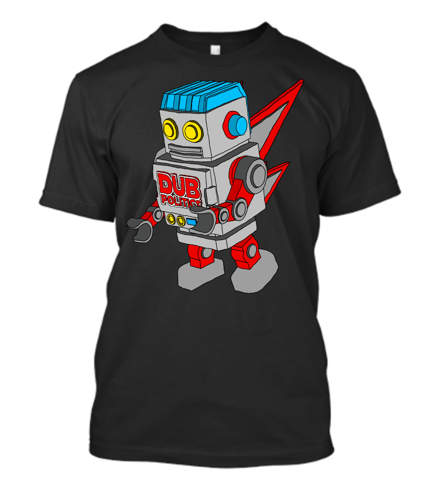 Dub Politics Bot Retro Robot T-Shirt
