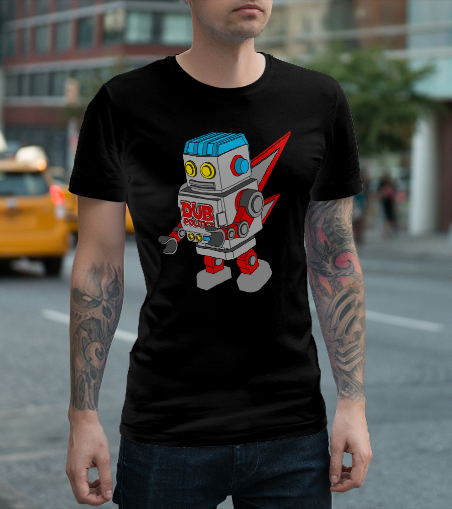 Dub Politics Bot Retro Robot T-Shirt