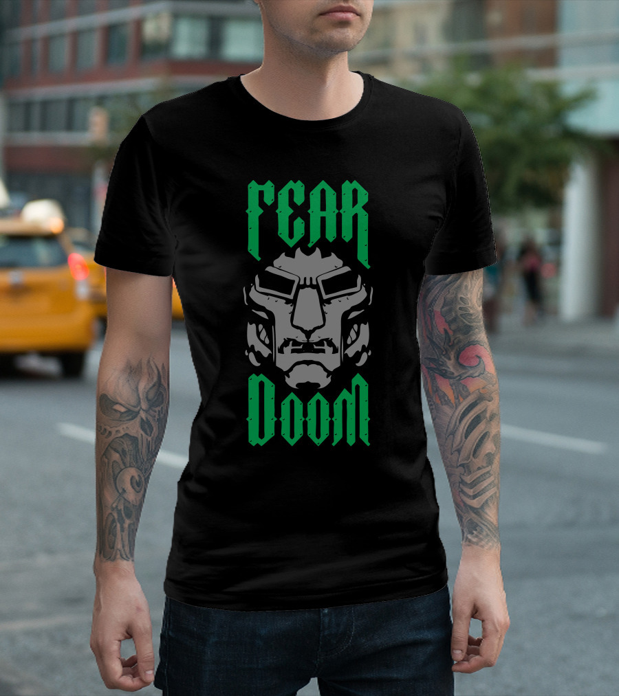 FEAR THE DOOM Mask Face T-Shirt