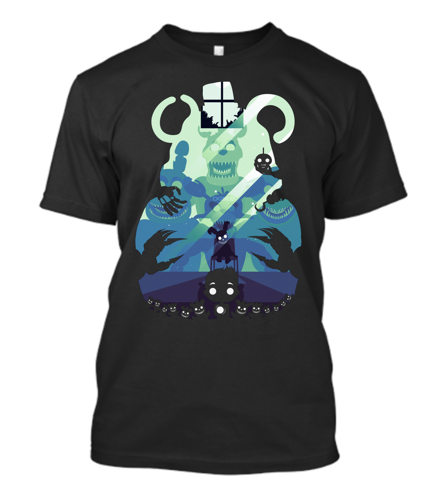 Five Nights At Freddy's Creepy Animatronics Under The Moonlight T-Shirt