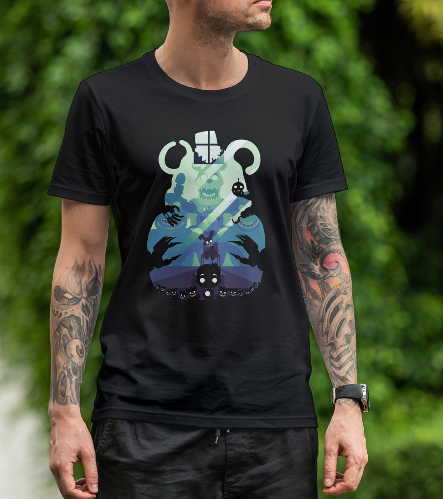 Five Nights At Freddy's Creepy Animatronics Under The Moonlight T-Shirt