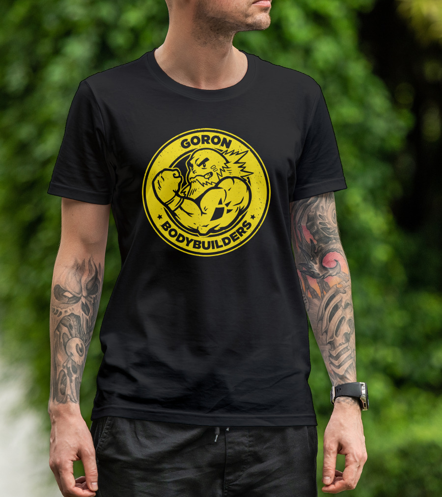 Goron Bodybuilders Strongman Circle Emblem T-Shirt