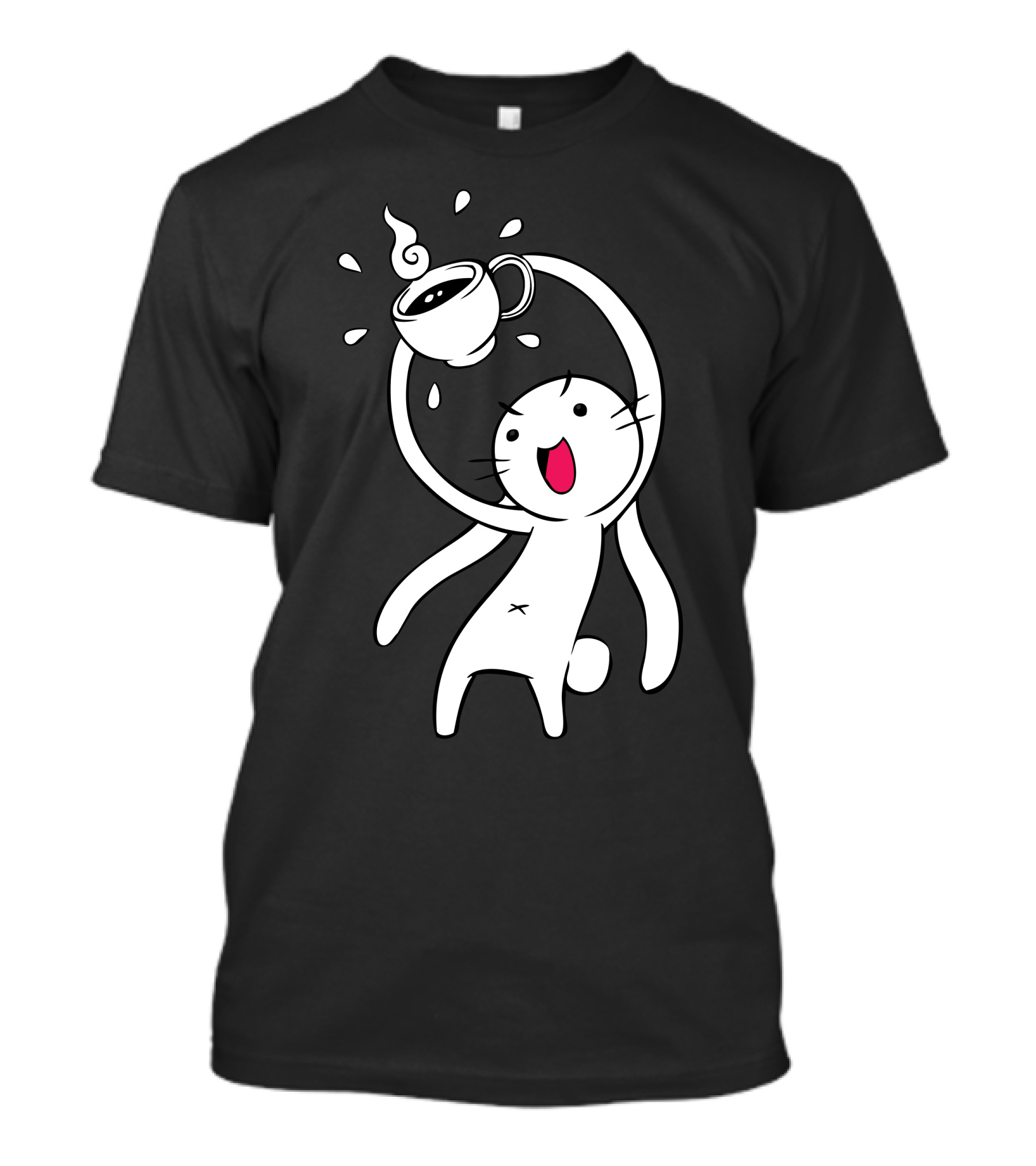 Hot Coffee Splash For Sweet Bunny Joy T-Shirt