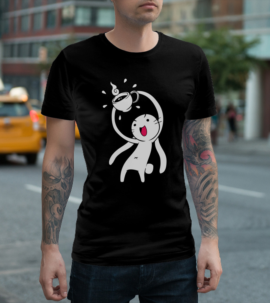 Hot Coffee Splash For Sweet Bunny Joy T-Shirt