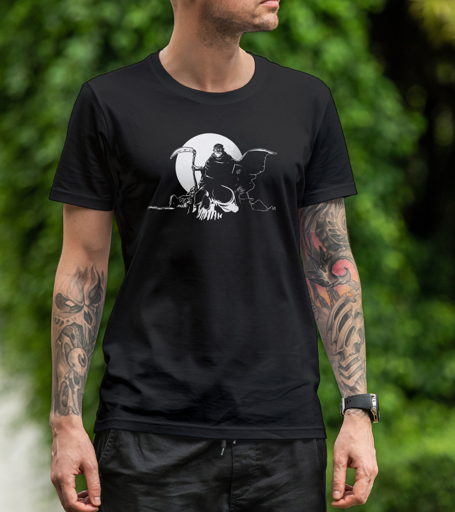 I See Dead Characters Grim Reaper Illustration Skull And Scythe T-Shirt