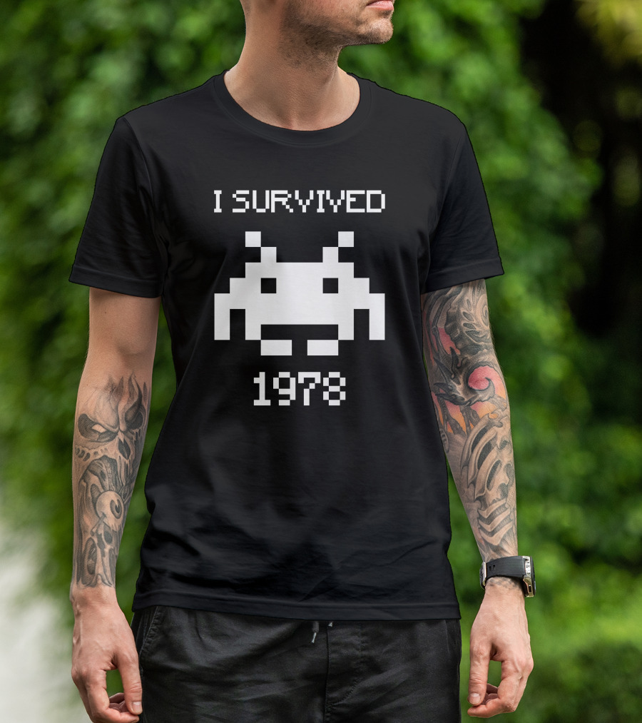 I Survived 1978 Space Invaders Retro Gaming Nostalgia T-Shirt