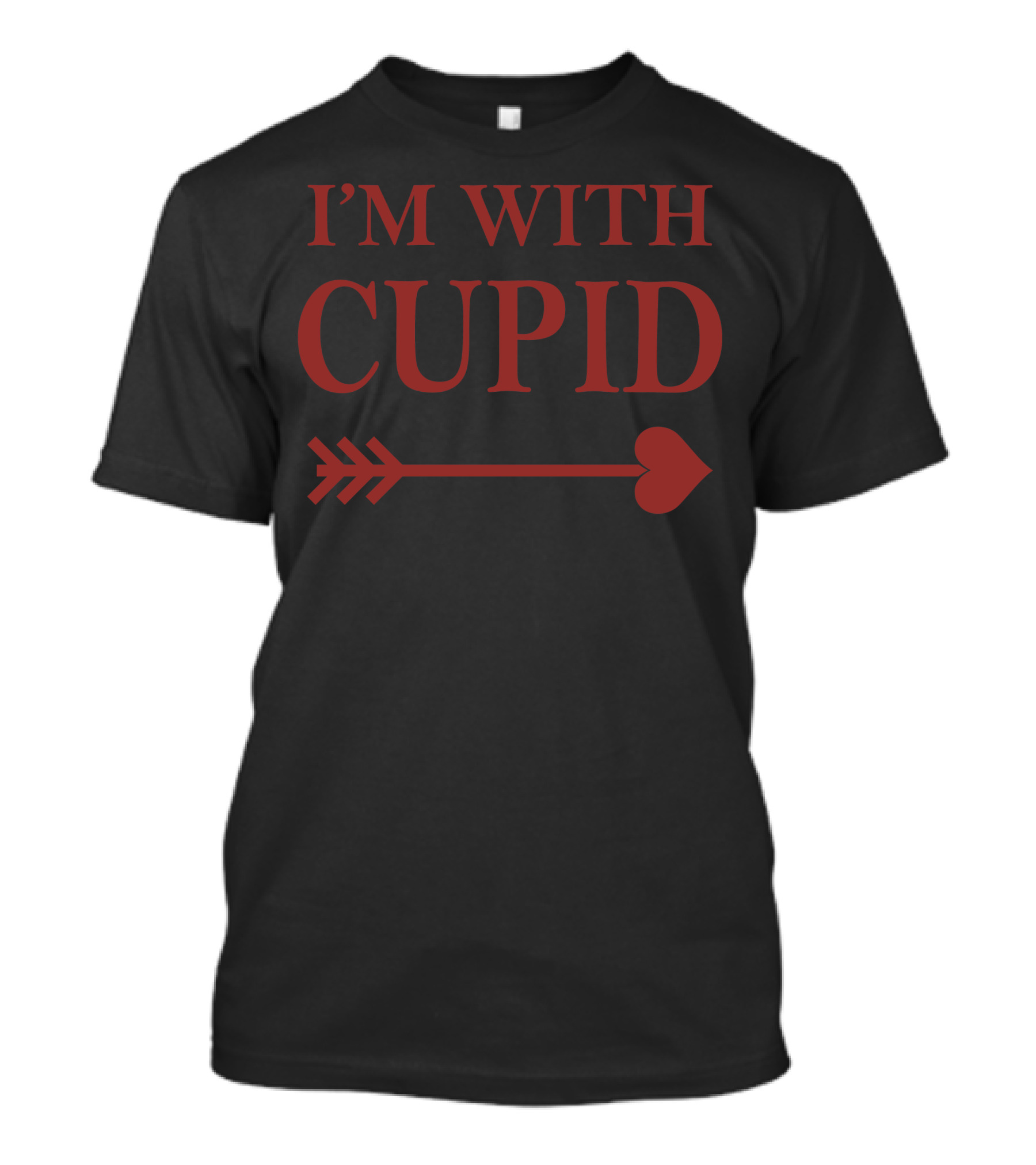 I'M WITH CUPID Heart Arrow Valentine's T-Shirt