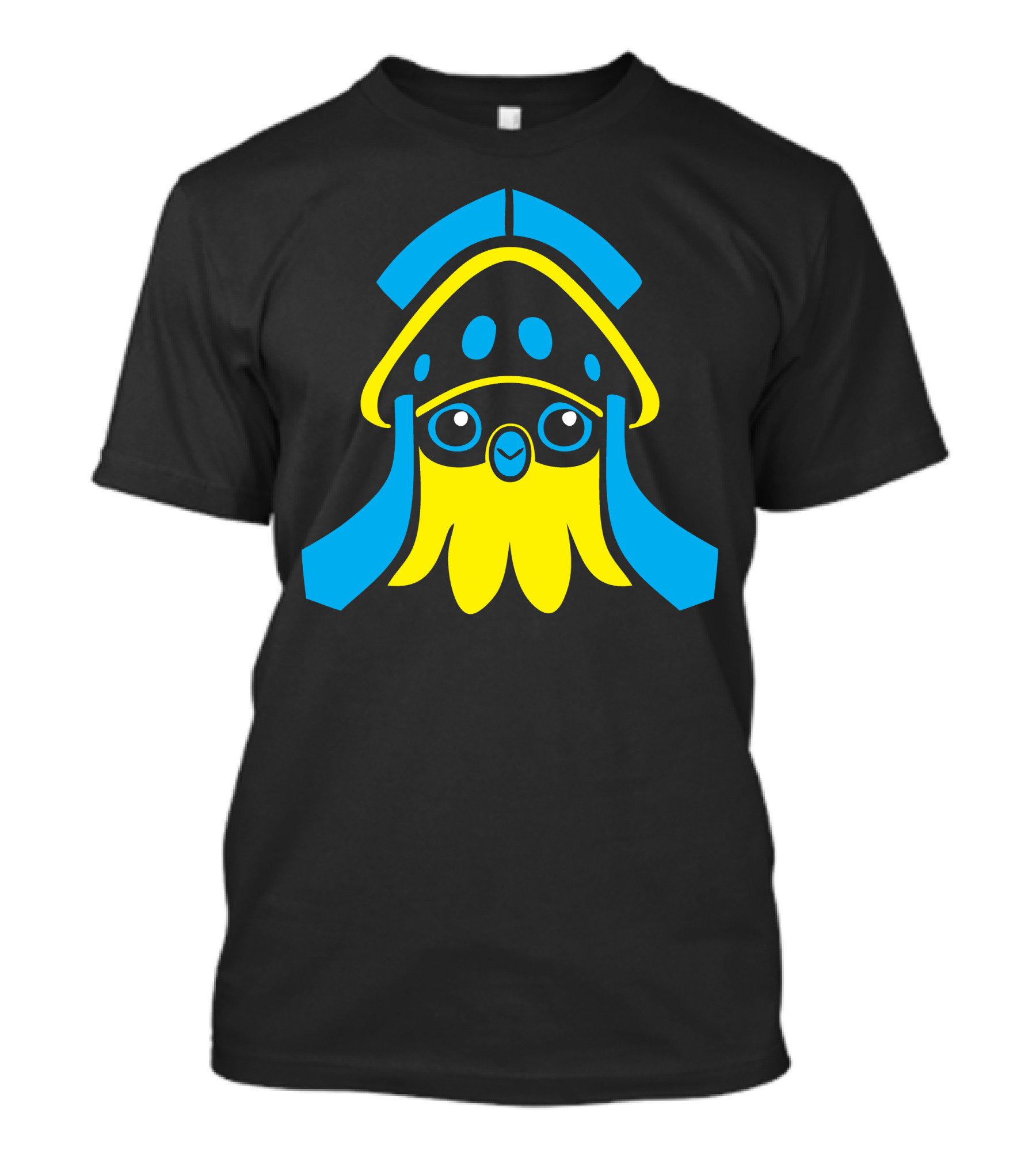 Inkay Blooper Squid Character Blue And Yellow T-Shirt