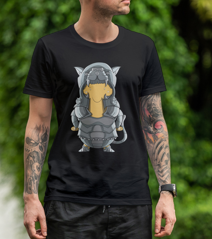 Iron Tiger Armored Feline Warrior T-Shirt
