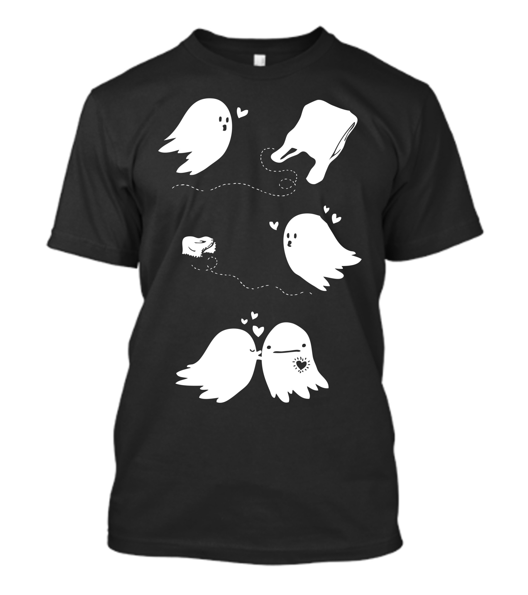 Love After Life Ghost Romance Hearts Connection T-Shirt