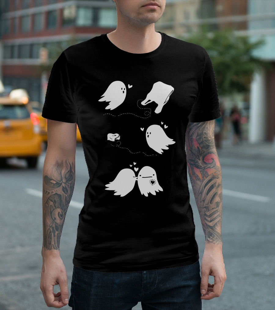 Love After Life Ghost Romance Hearts Connection T-Shirt