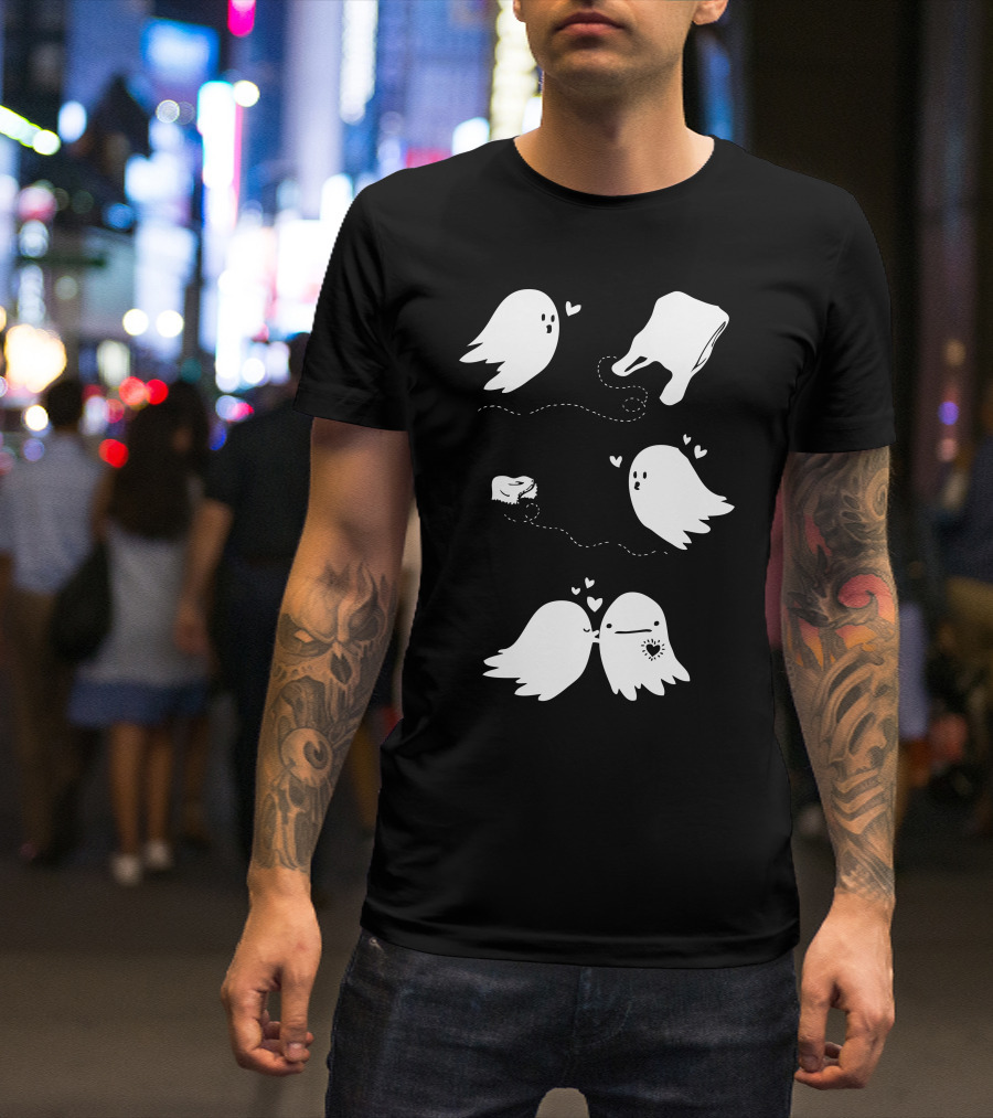 Love After Life Ghost Romance Hearts Connection T-Shirt