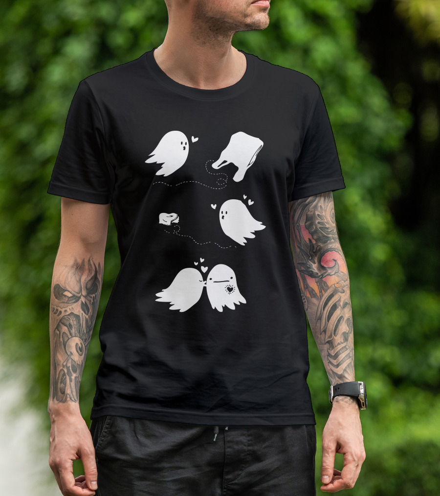 Love After Life Ghost Romance Hearts Connection T-Shirt