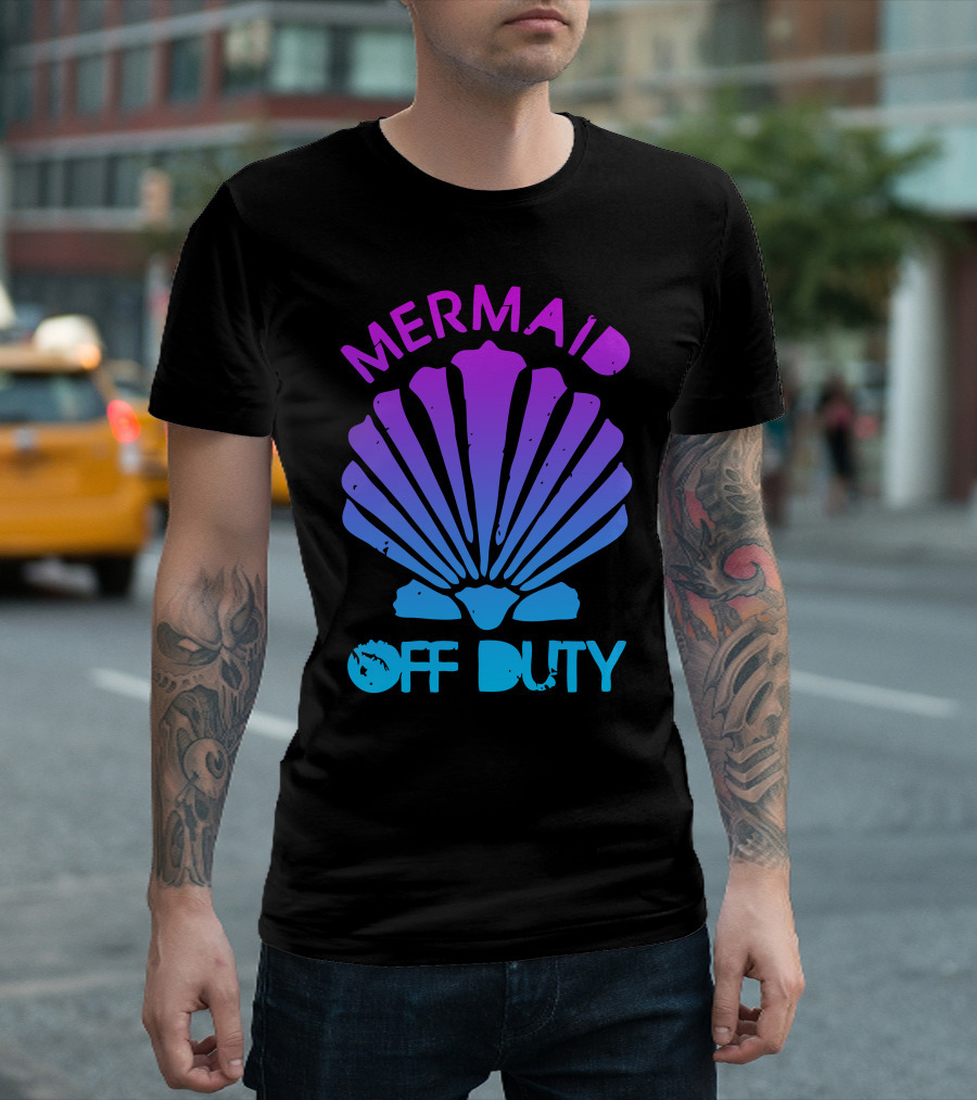 Mermaid Off Duty Shell Gradient Ocean T-Shirt