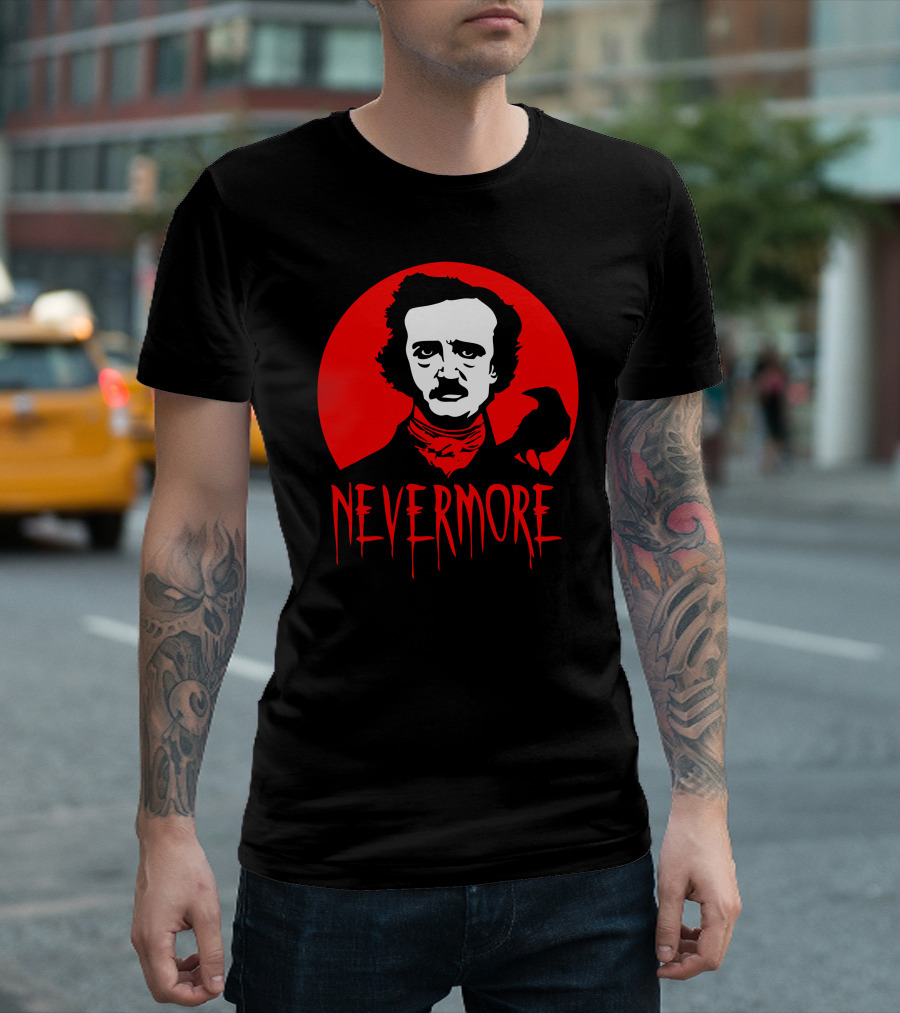 Nevermore The Raven Red Moon T-Shirt