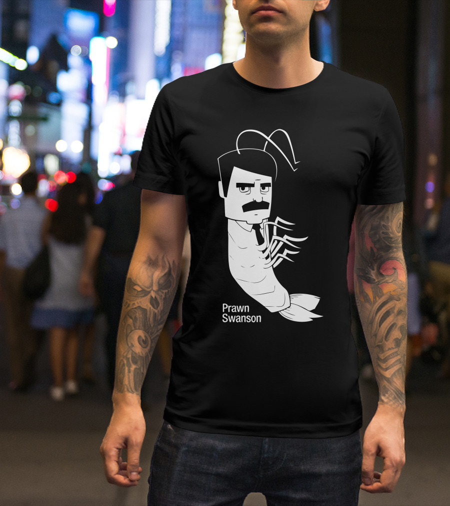Prawn Swanson Parks And Recreation Mashup T-Shirt