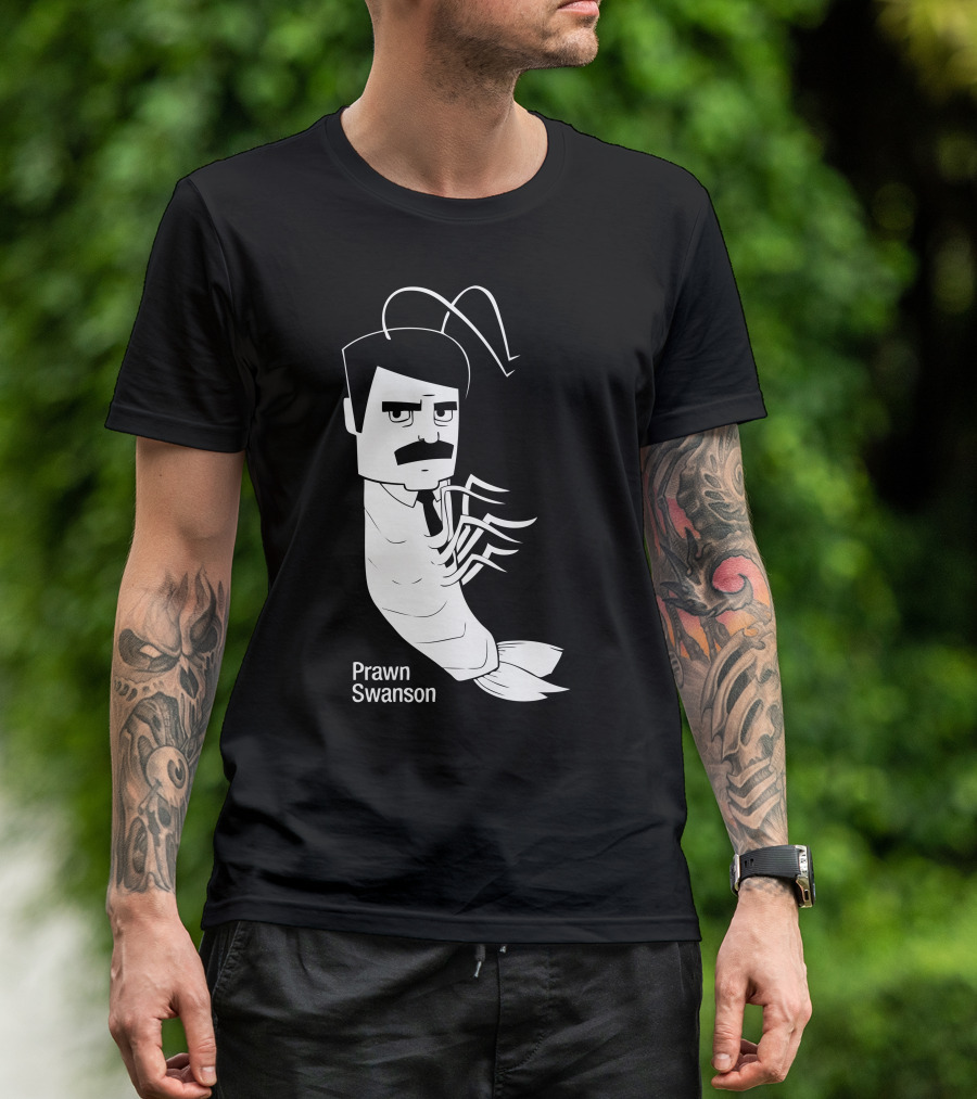 Prawn Swanson Parks And Recreation Mashup T-Shirt