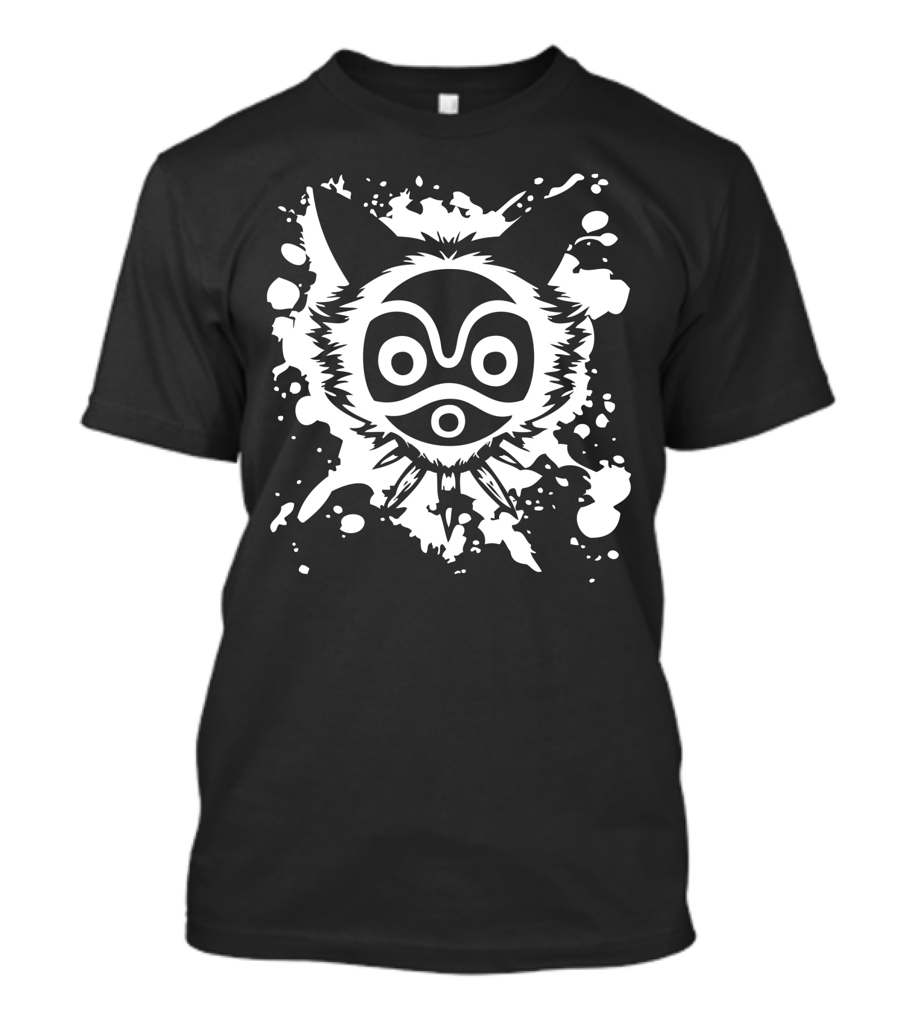 Princess Mononoke Forest Spirit Mask White Splat T-Shirt