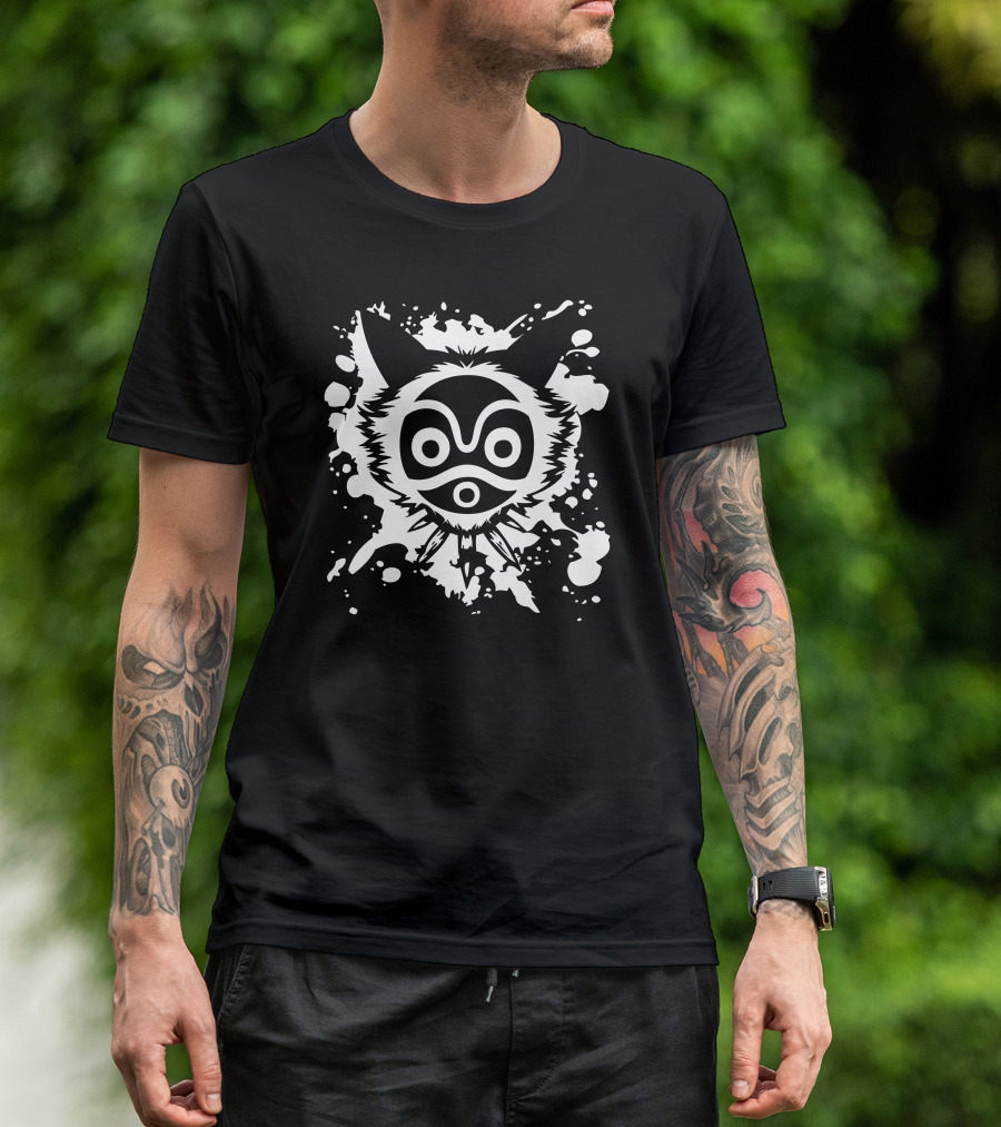 Princess Mononoke Forest Spirit Mask White Splat T-Shirt