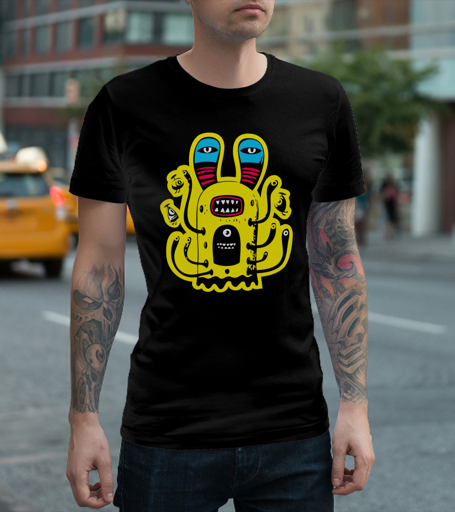 Rabbit Wormed Multi-Eyed Creature with Tentacles T-Shirt